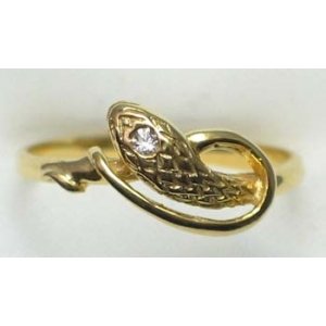 ring goud 9K met CZ