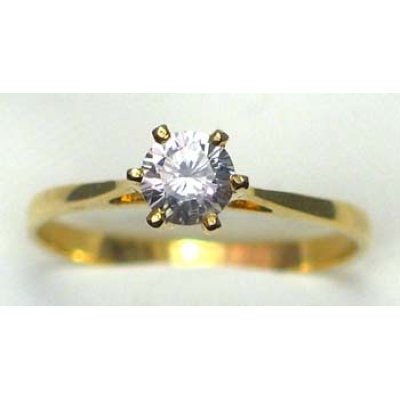 ring goud 9K met CZ
