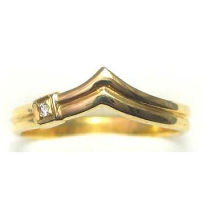 ring goud 9K met CZ