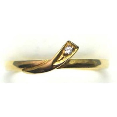 ring goud 9K met CZ