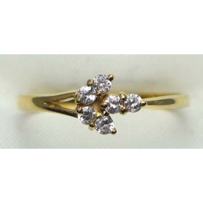 ring goud 9K met CZ