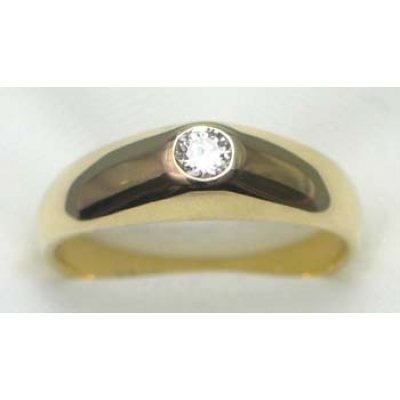 ring goud 9K met CZ