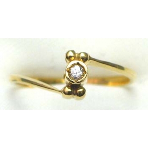 ring goud 9K met CZ