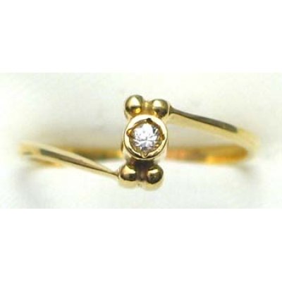 ring goud 9K met CZ