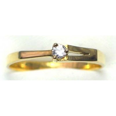 ring goud 9K met CZ