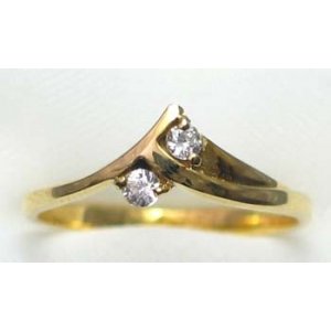 ring goud 9K met CZ