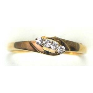ring goud 9K met CZ