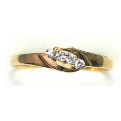 ring goud 9K met CZ