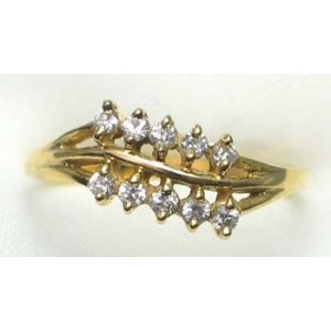 ring goud 9K met CZ