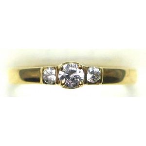 ring goud 9K met CZ