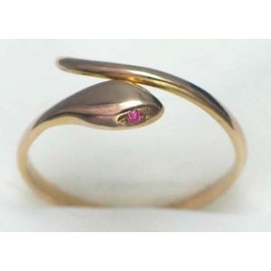 ring gold 9k snake