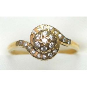 ring goud 9K met CZ