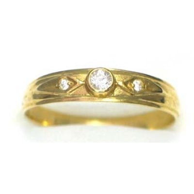 ring goud 9K met CZ