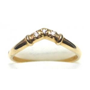 ring goud 9K met  CZ