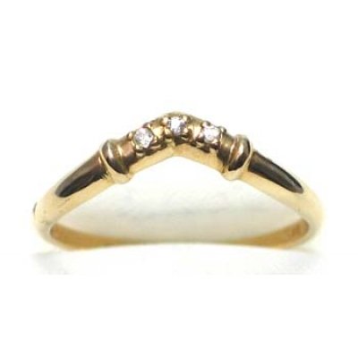 ring goud 9K met  CZ
