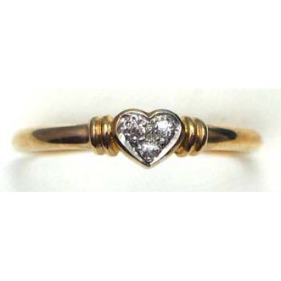 ring goud 9K met  CZ