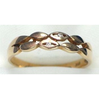 ring goud 9K met  CZ