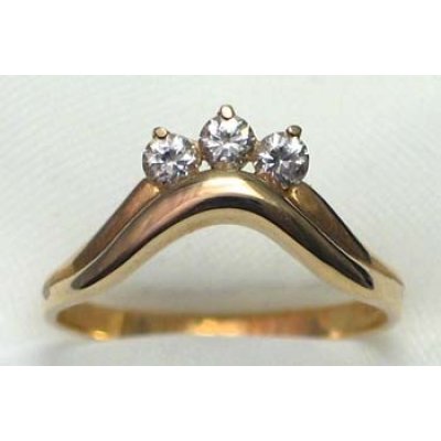 ring goud 9K met  CZ