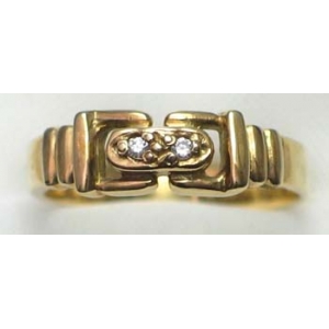 ring goud 9K met  CZ