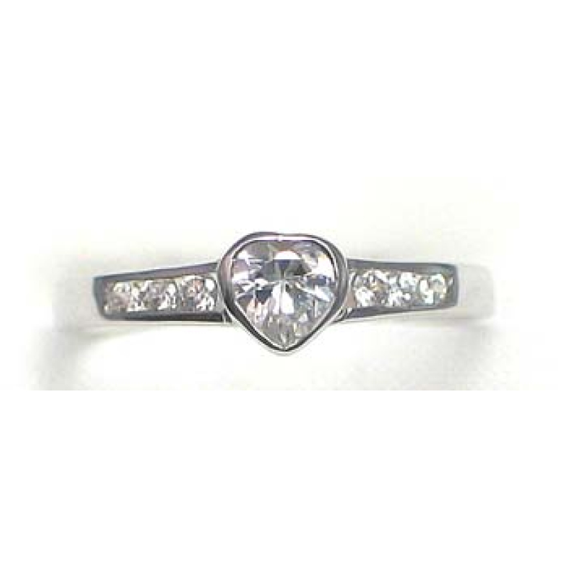 bague argent 925 rhod avec CZ