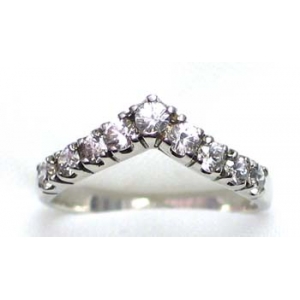 bague argent 925 rhod avec CZ