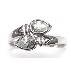 bague argent 925 rhod avec CZ