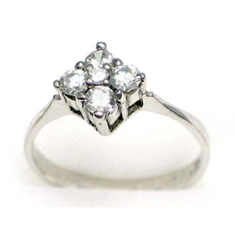 bague argent 925 rhod avec CZ