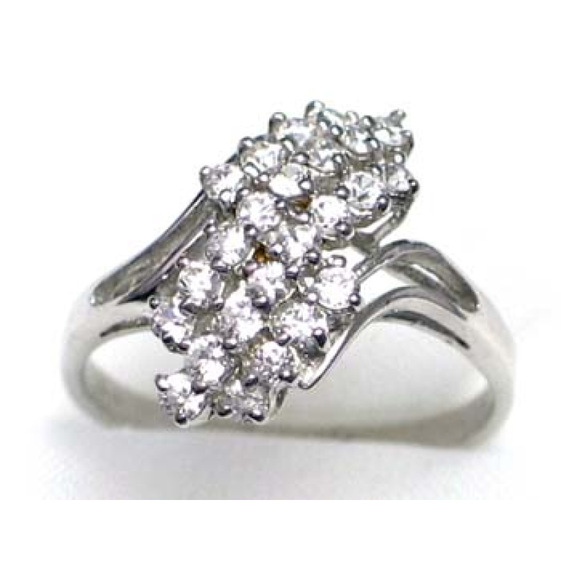 bague argent 925 rhod avec CZ