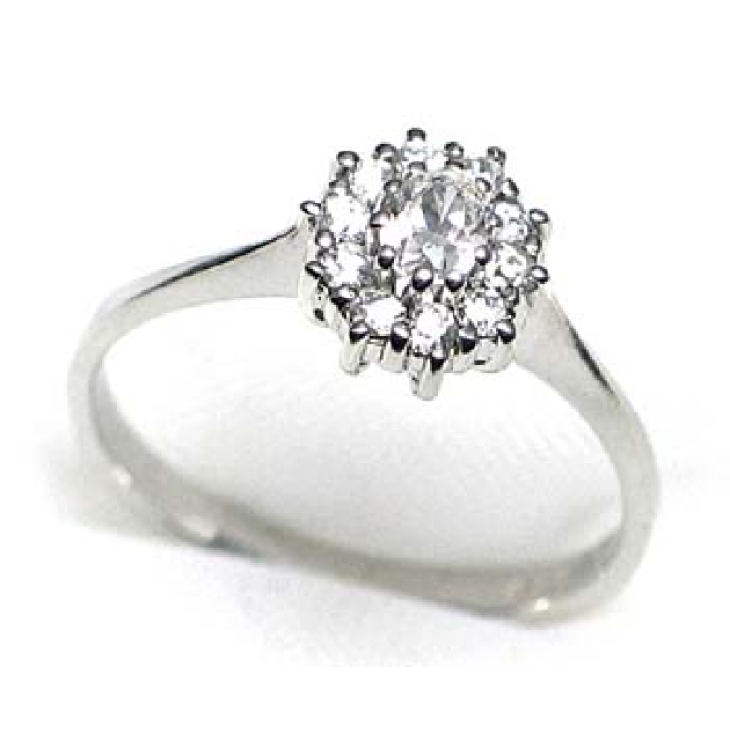bague argent 925 rhod avec CZ