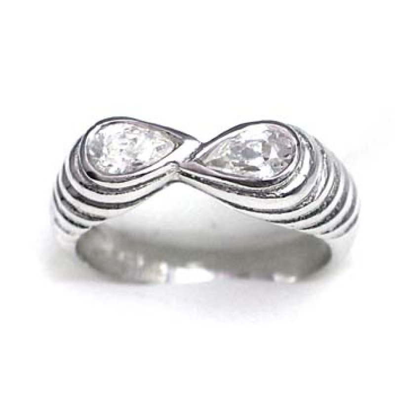 bague argent 925 rhod avec CZ