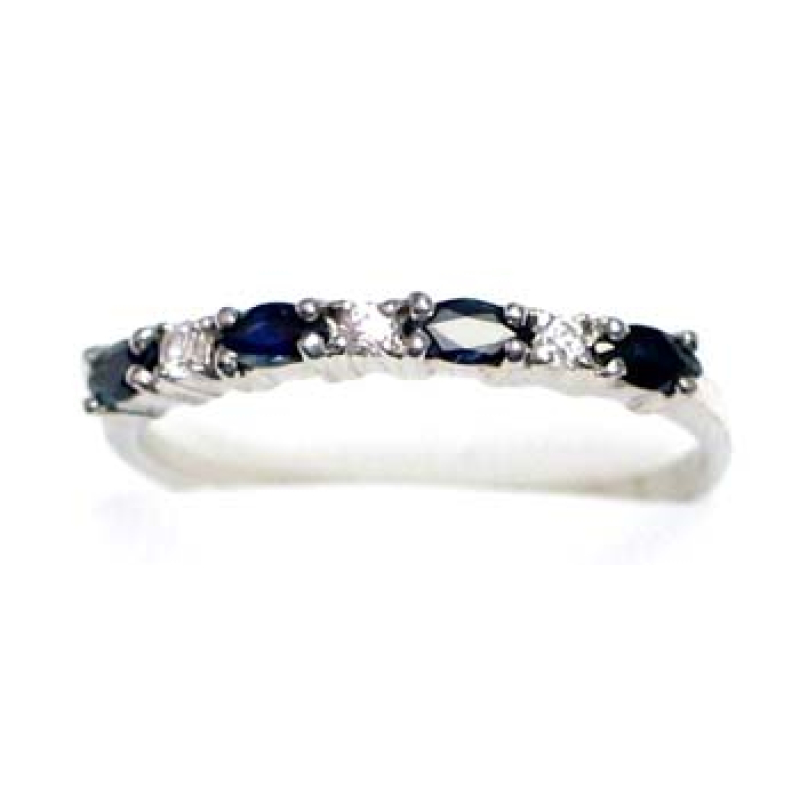 ring silver 925 with sapphire and CZ