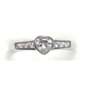 bague argent 925 rhod avec CZ