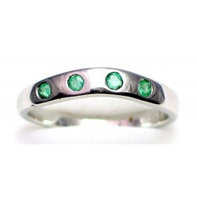 ring zilver 925 rhod met smaragd 