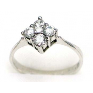 ring zilver 925 rhod met CZ