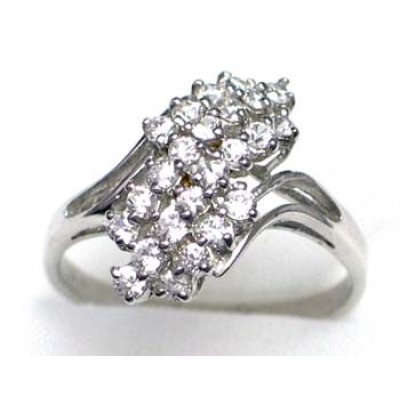bague argent 925 rhod avec CZ