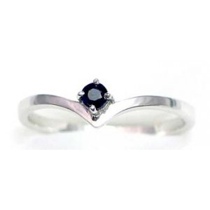 ring zilver 925 rhod met saffier 