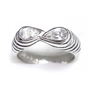ring zilver 925 rhod met CZ