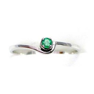 ring silver 925 rhod with emerald 