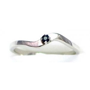 ring zilver 925 rhod met saffier 