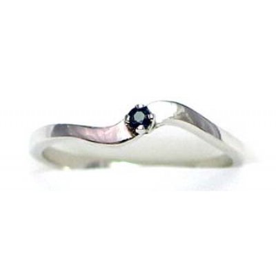 ring zilver 925 rhod met saffier 