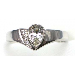 ring zilver 925 rhod met CZ