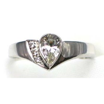 ring zilver 925 rhod met CZ
