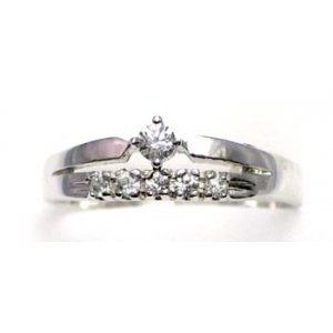 bague argent 925 rhod avec CZ