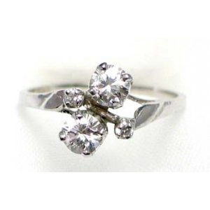 bague argent 925 rhod avec CZ