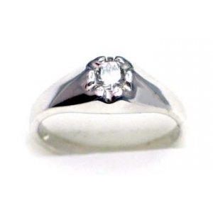 bague argent 925 rhod avec CZ