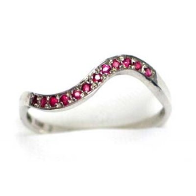 bague argent 925 avec rubis 