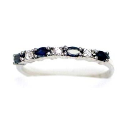 ring silver 925 with sapphire and CZ