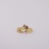 ring goud 9K met robijn en CZ